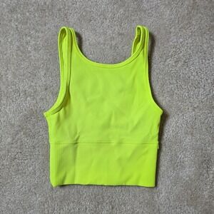 Lululemon Athletica Power Pivot‎ Ribbed Tank Highlight Yellow Size 0